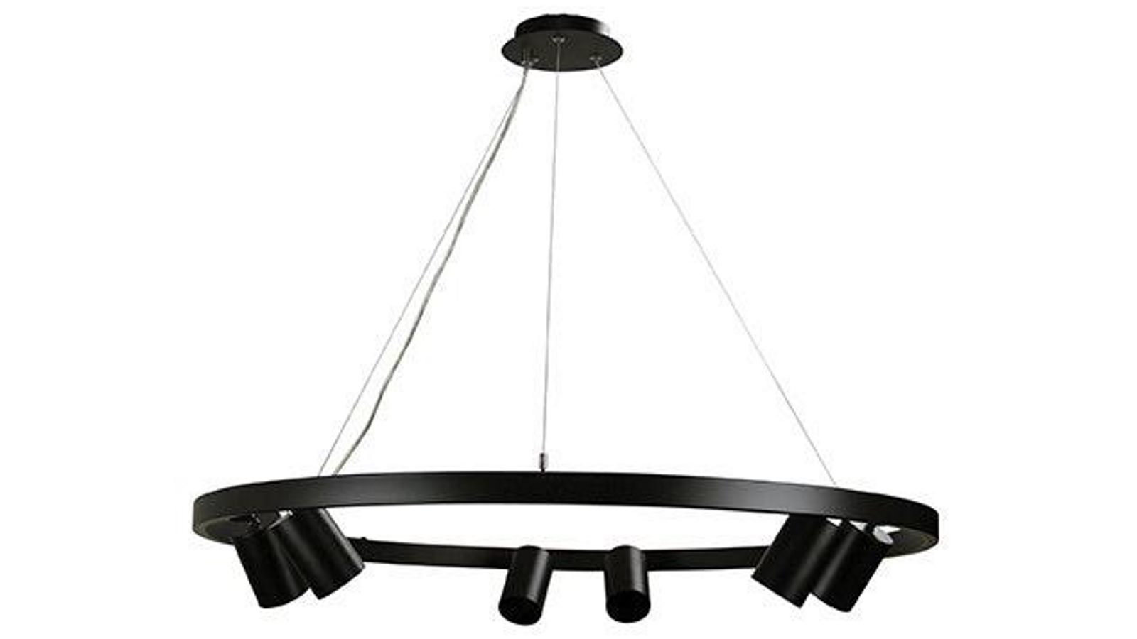 Urban Architectural Pano 6 Light Pendant - Black