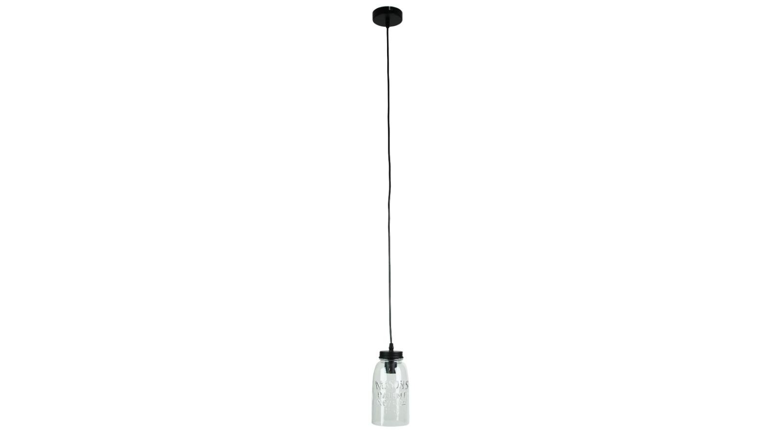 Oriel Lighting Mason Vintage Preserving Glass Jar Pendant Light - Clear
