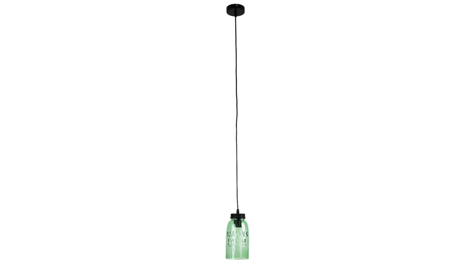 Oriel Lighting Mason Vintage Preserving Glass Jar Pendant Light - Green