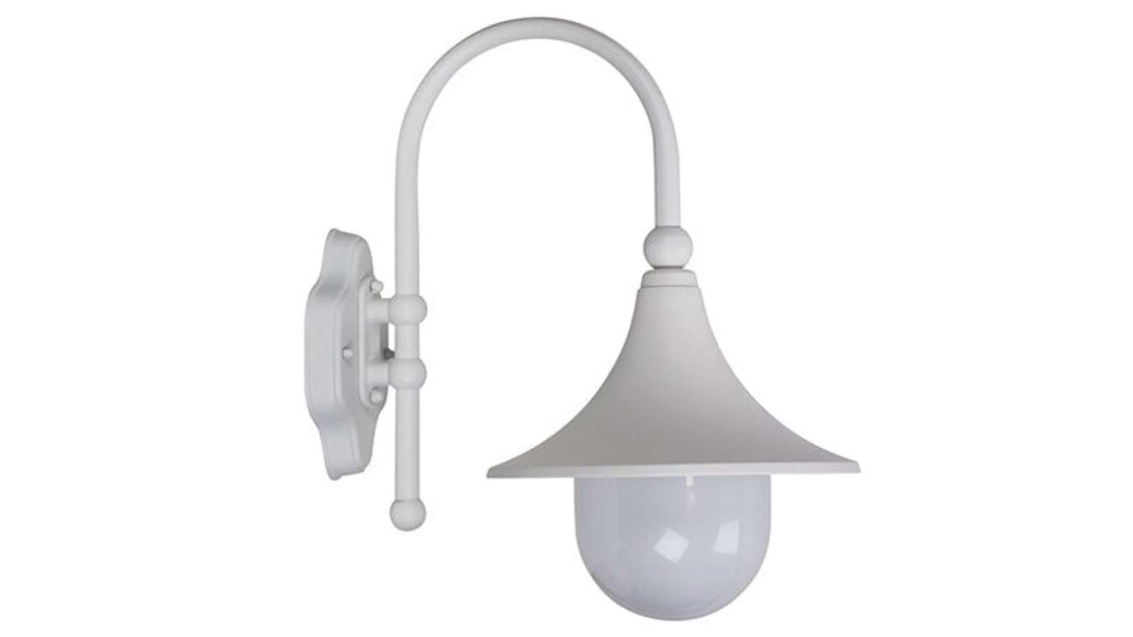 Oriel Lighting White Aluminium Wall Light with Opal Acrylic Diffuser