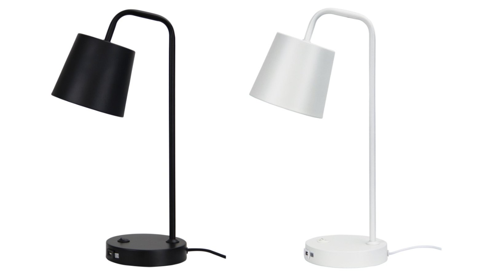 Oriel Lighting Henk Metal Desk Lamp with USB Socket