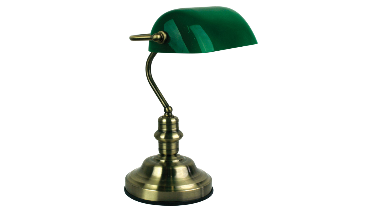 Oriel Lighting On/Off Bankers Touch Lamp - Antique Brass | Harvey Norman