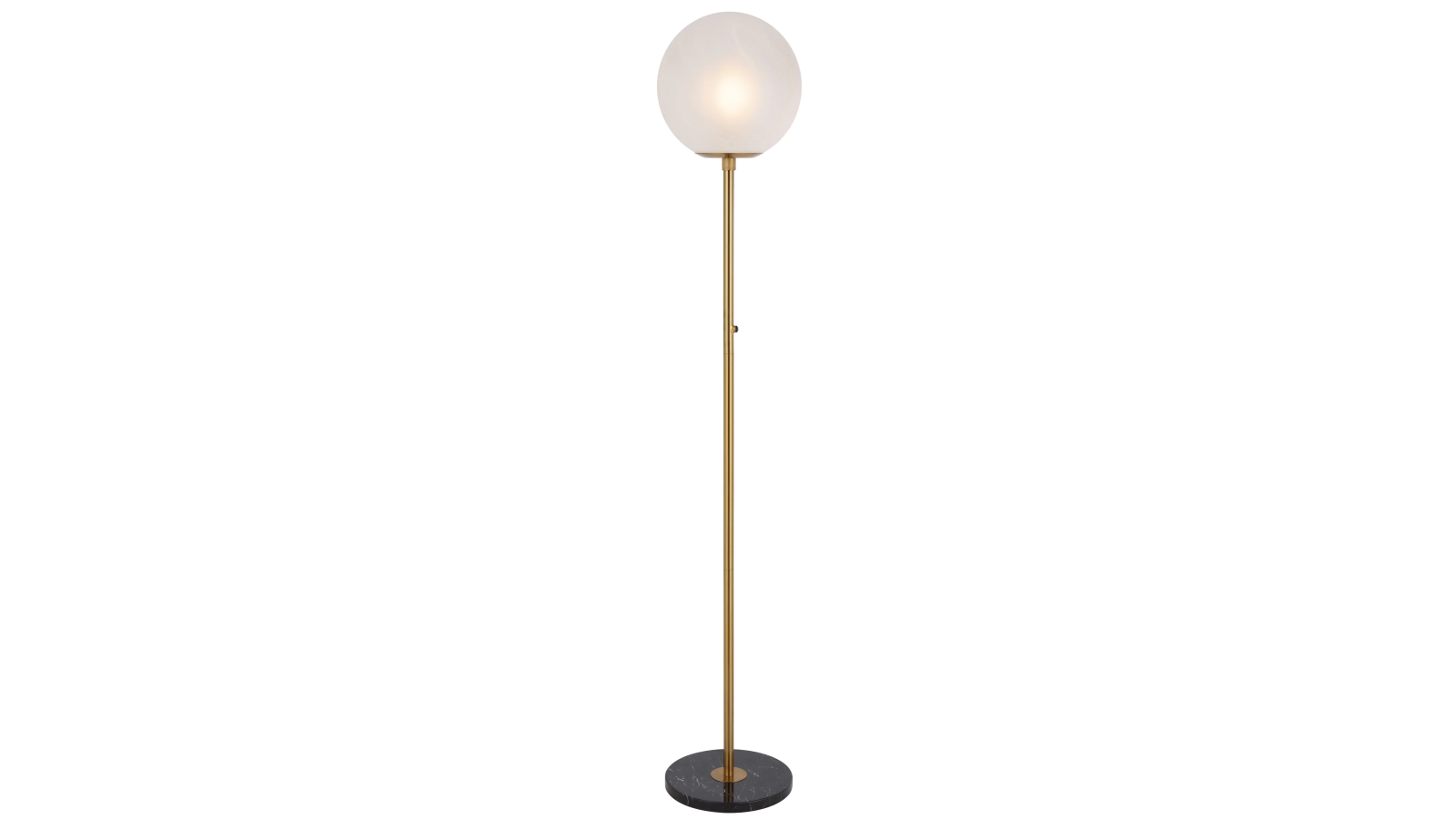 Pretty & Practical Zephyr Black Marble Floor Lamp with Button Switch
