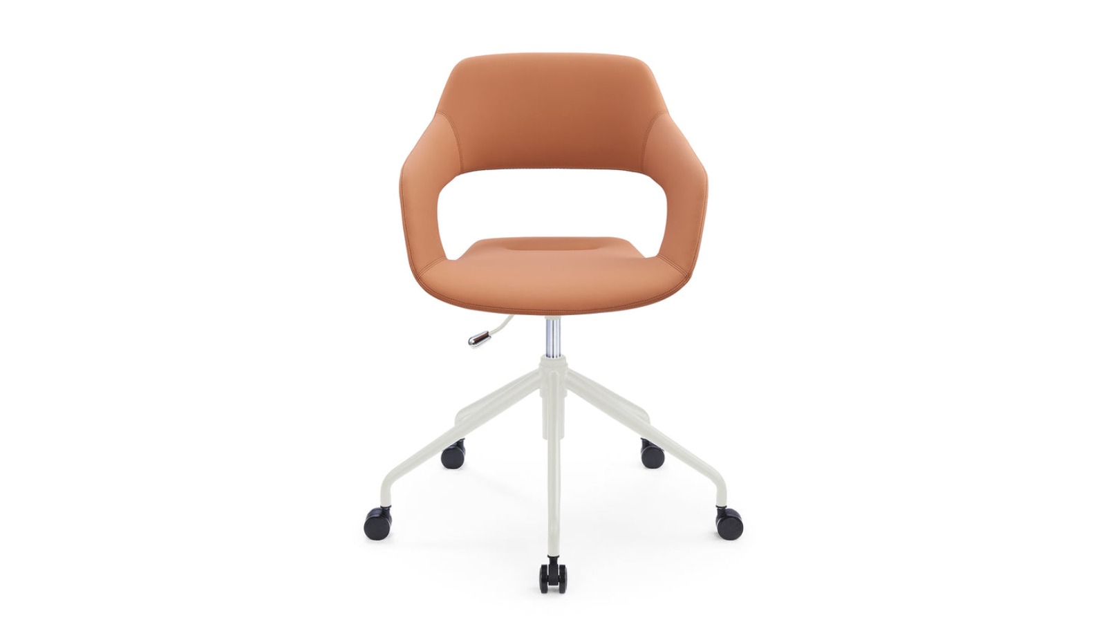 Sabia Oliver Adjustable Height Medium Back Chair- Tan/White