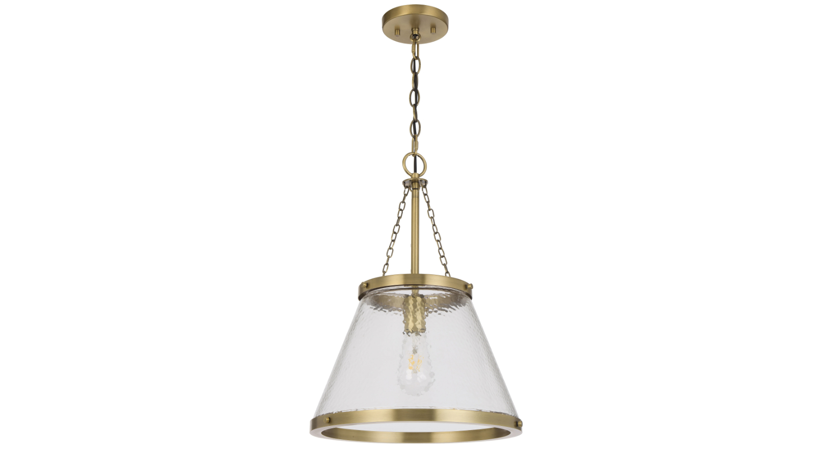 Pretty & Practical Serene Gold Pendant Light with Clear Glass