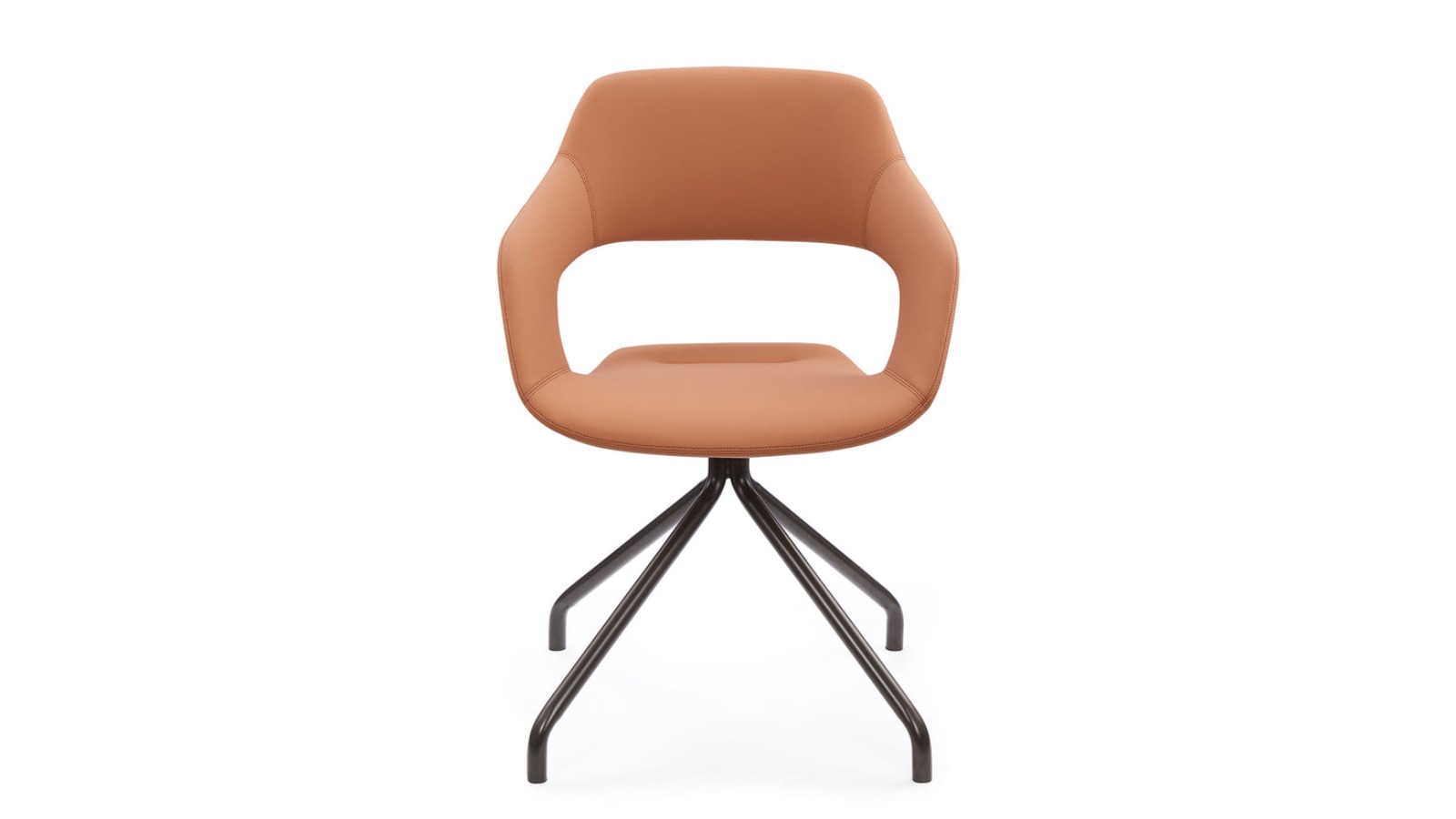 Sabia Modern Oliver Medium Back Chair - Tan/Black