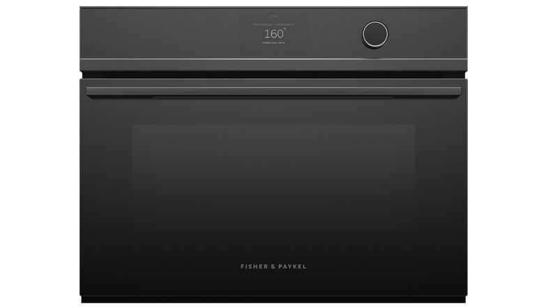 Fisher & Paykel 60cm Series 9 Contemporary Compact Combi-Microwave Oven - Black