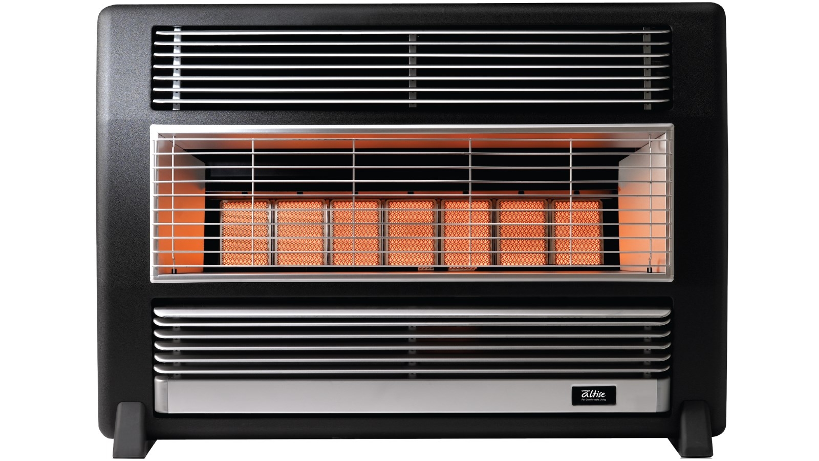 Omega Altise Brigadier 25MJ Gas Radiant Convection Heater Black Marble