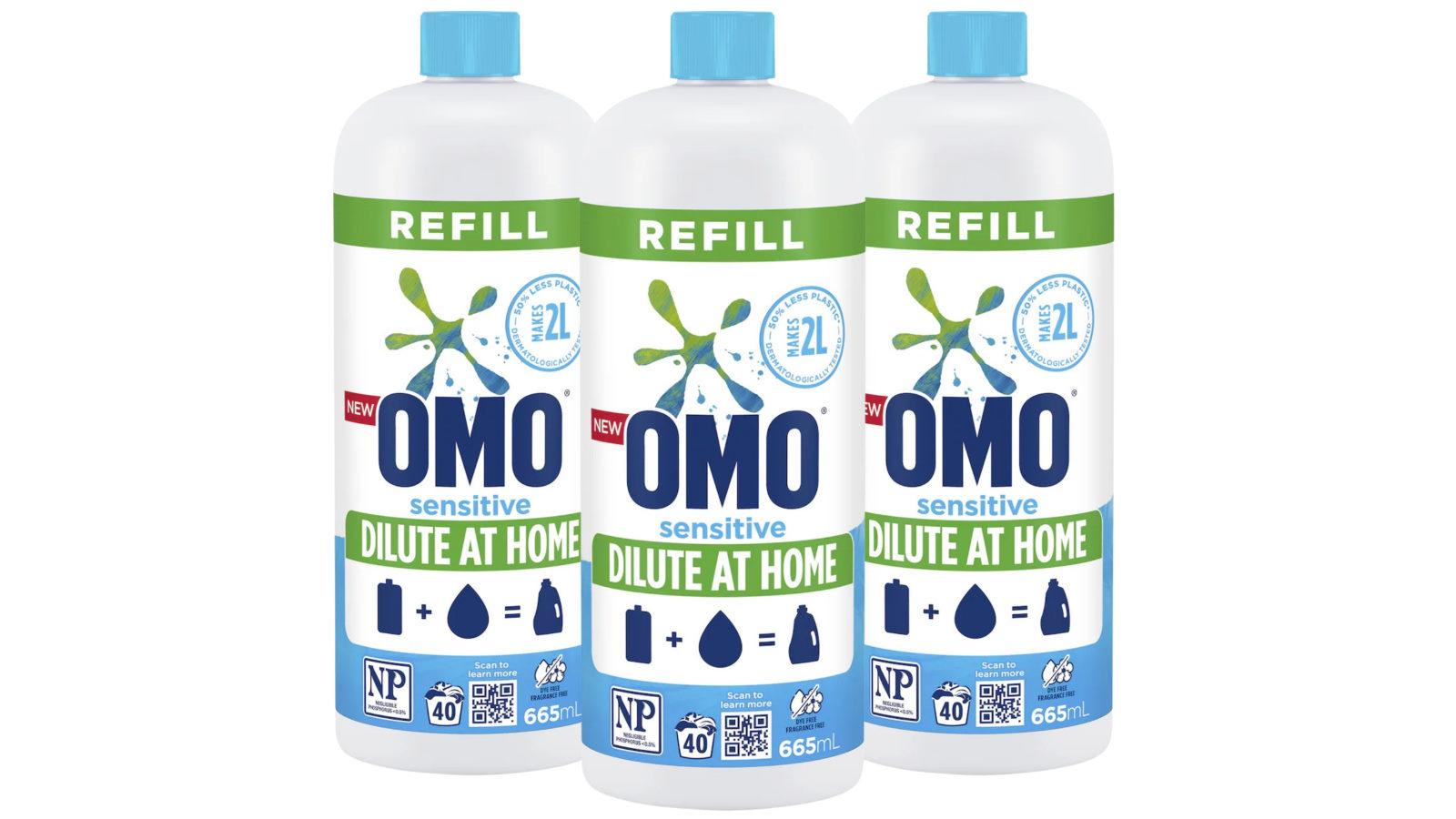 OMO 3 x 665ml Sensitive Laundry Liquid