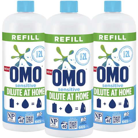 OMO 3 x 665ml Sensitive Laundry Liquid