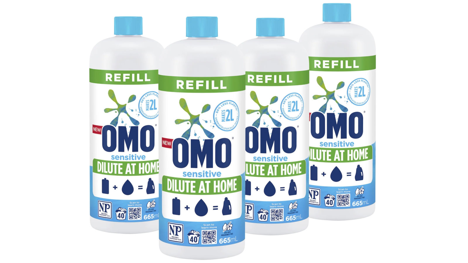 OMO 4 x 665ml Sensitive Laundry Liquid