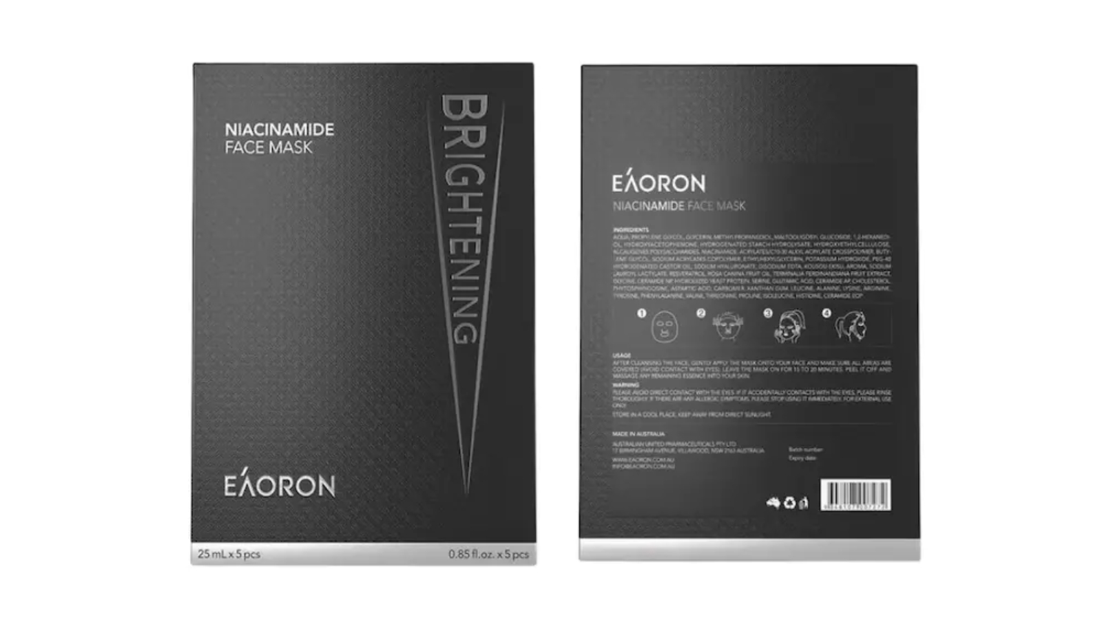 Eaoron 5 Piece Niacinamide Face Mask