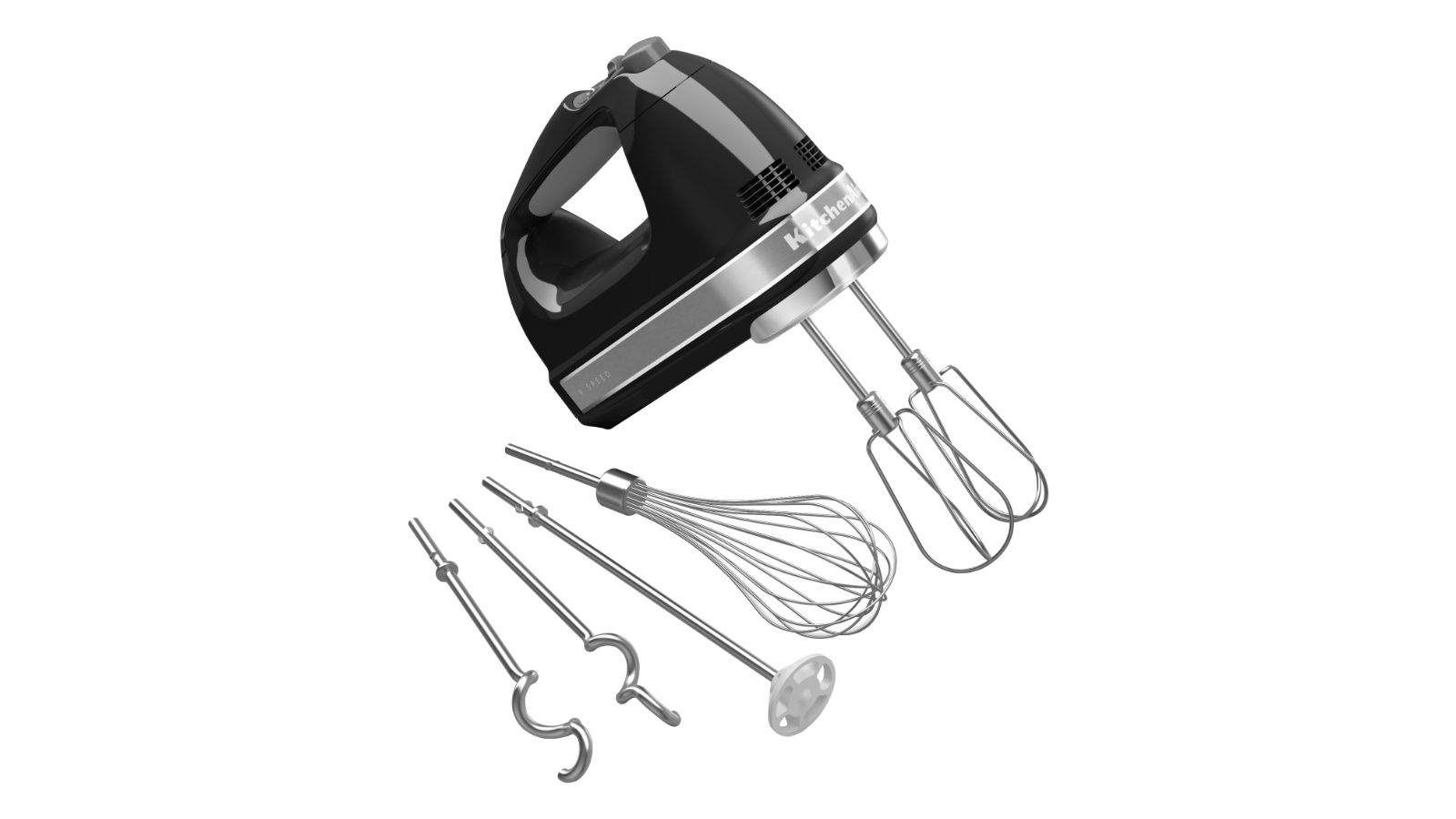 Kitchenaid KHM926 9 Speed Artisan Hand Mixer Onyx Black Harvey Norman