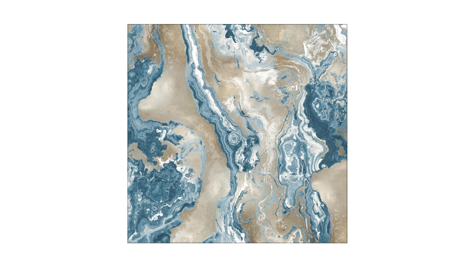 La Grolla Onyx Teal Unframed Canvas Wall Art