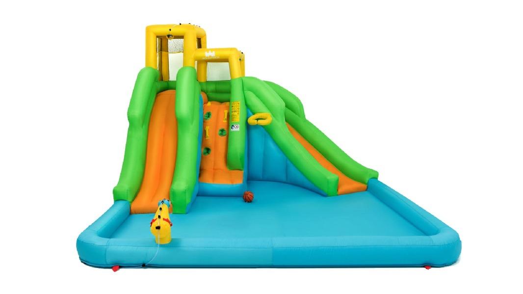 Costway Inflatable Water Park Bounce House Slides Splash Pool - No Blower