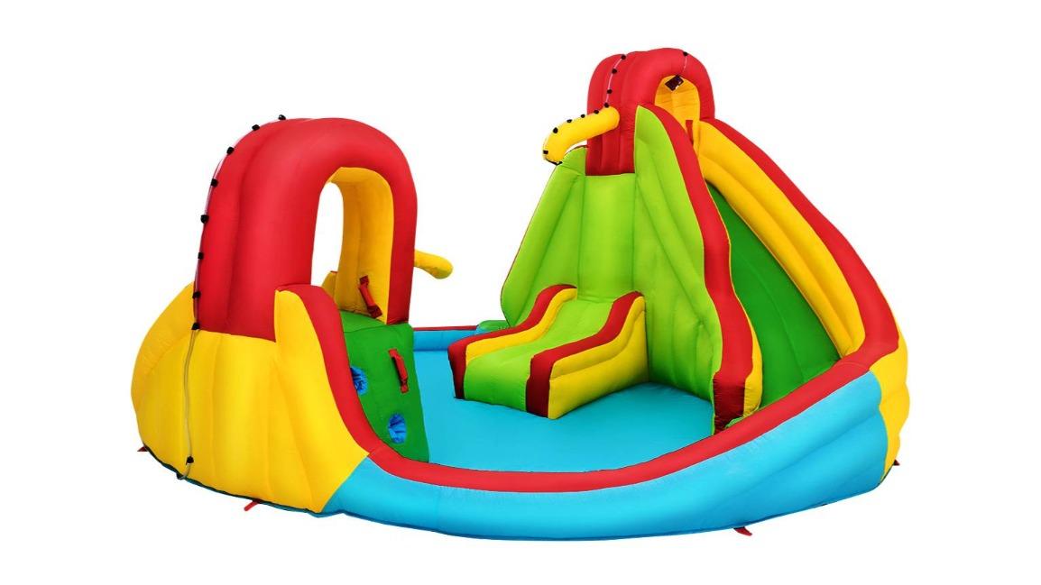 Costway Jumping Castle Inflatable Water Park Bouncer House Slide - No Blower