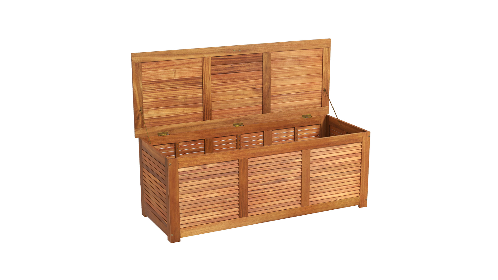 Costway Wooden Outdoor Storage Bench Chest Organizer