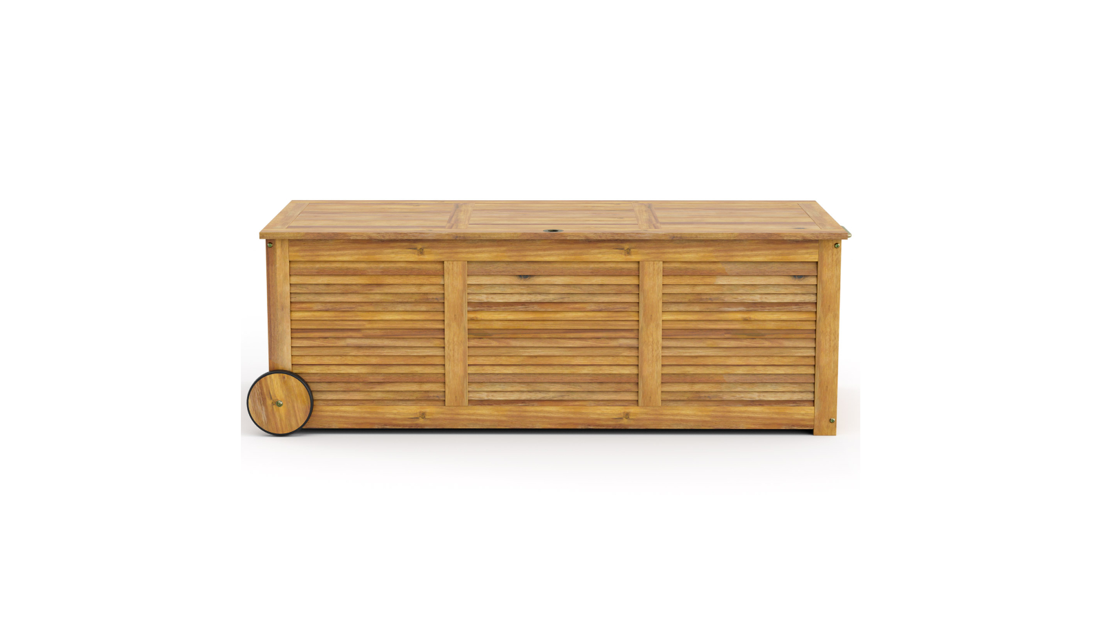 Costway Outdoor Rolling Storage Box with Waterproof Cover and Wheel - 182 Litre