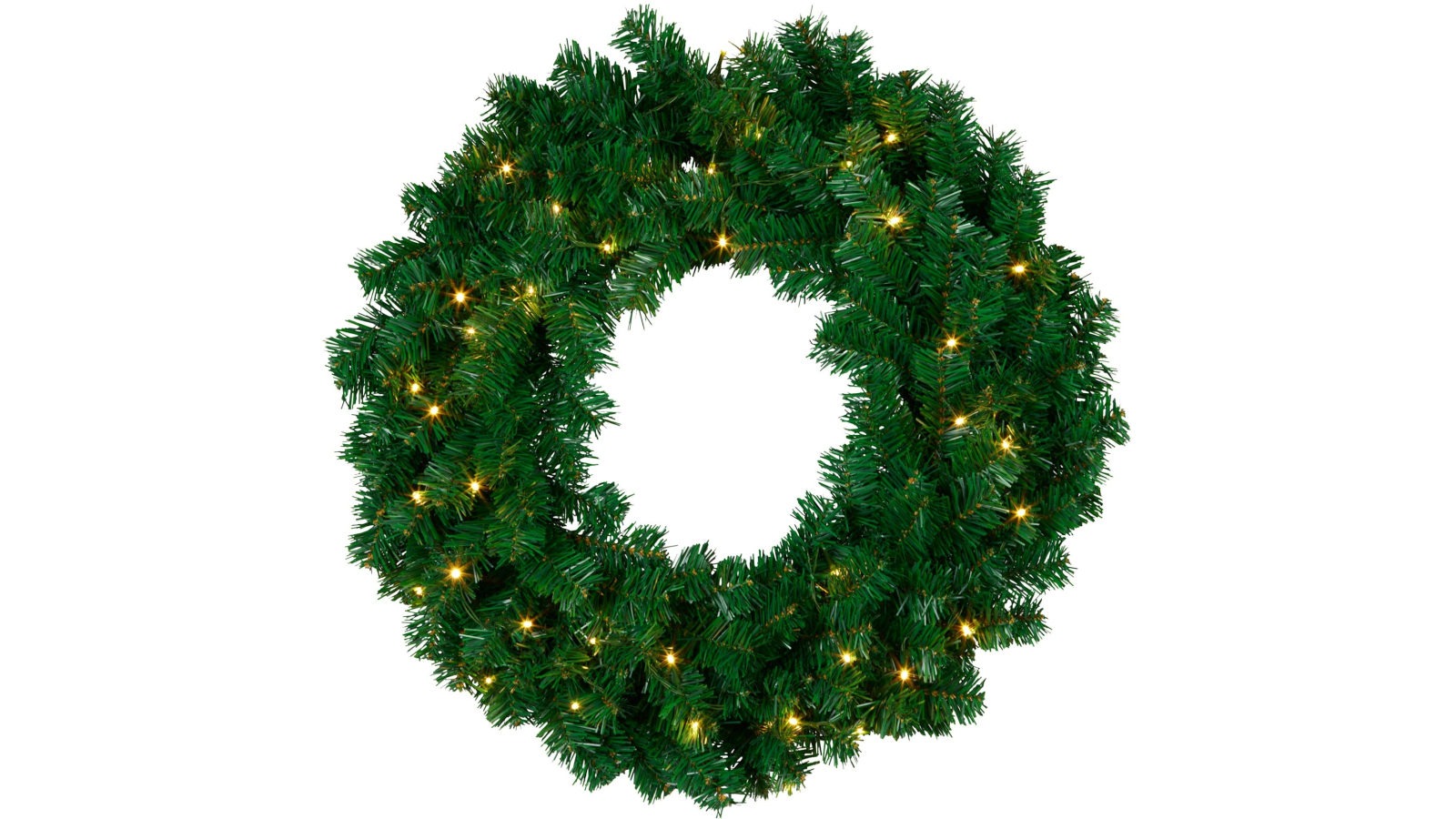 Christabelle 61cm Chadwick Christmas Wreath with LED Lights Front Door Decoration Ornament