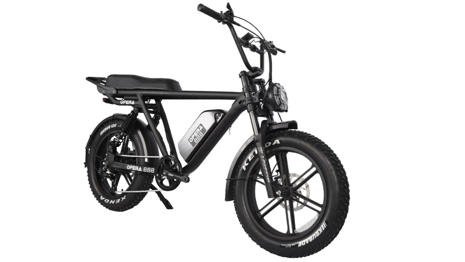 Opera 888 Black Matte Electric Bike with Black Saddle 1000W