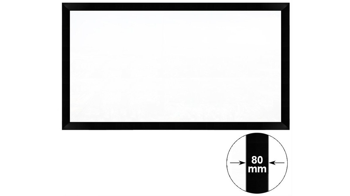 One Product 140-inch White PVC Fabric Fixed Frame Projector Screen for ...