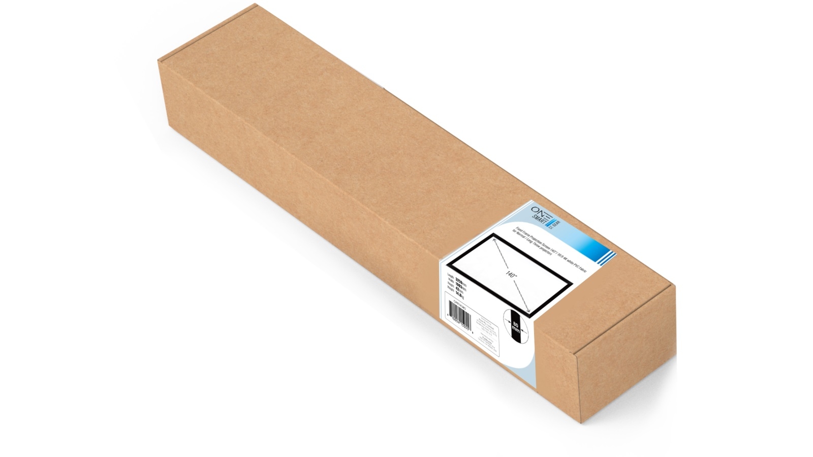 One Product 140-inch White PVC Fabric Fixed Frame Projector Screen for ...