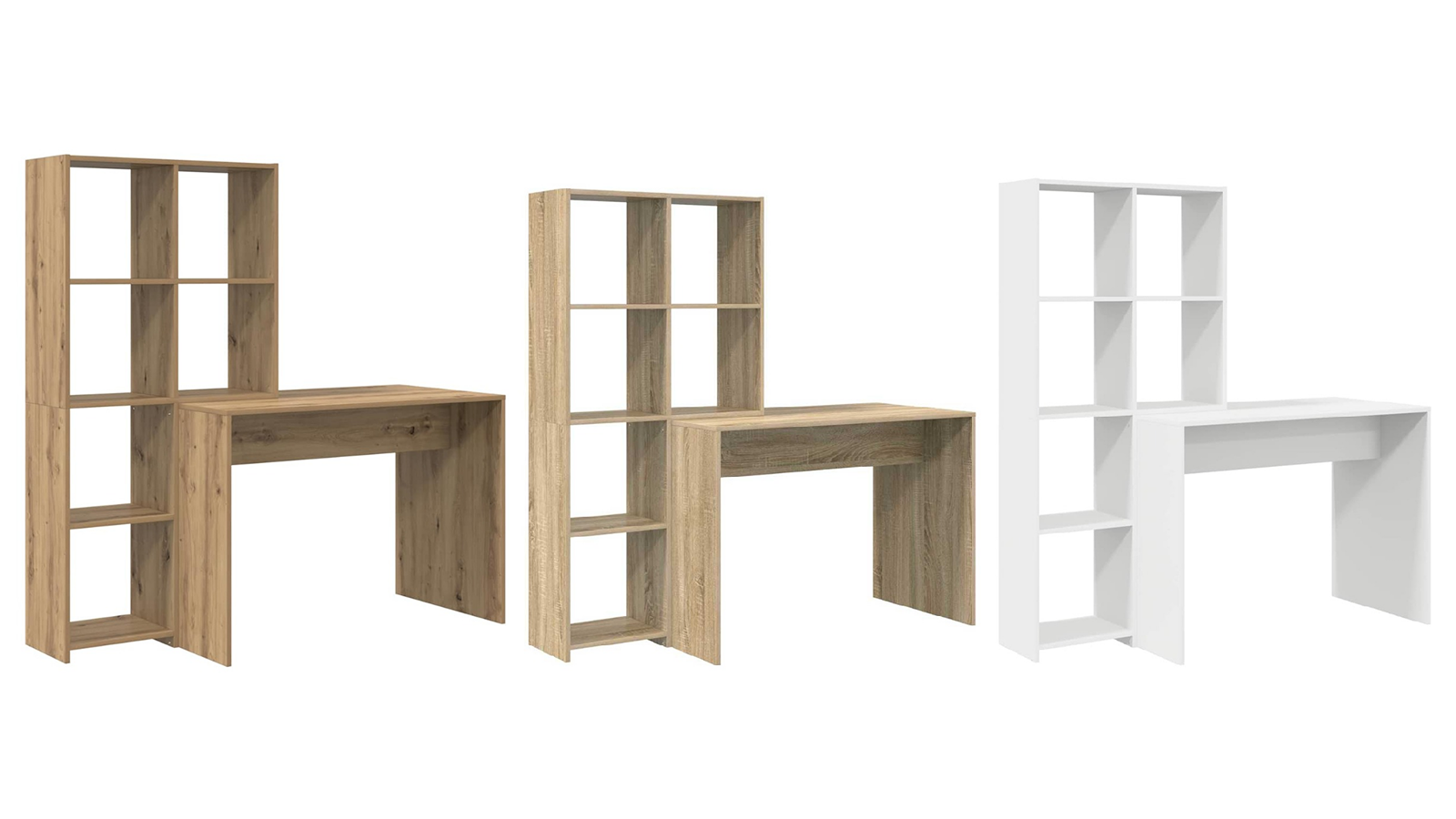 vidaXL Engineered Wood 138.5 x 55 x 143cm Desk with Shelf