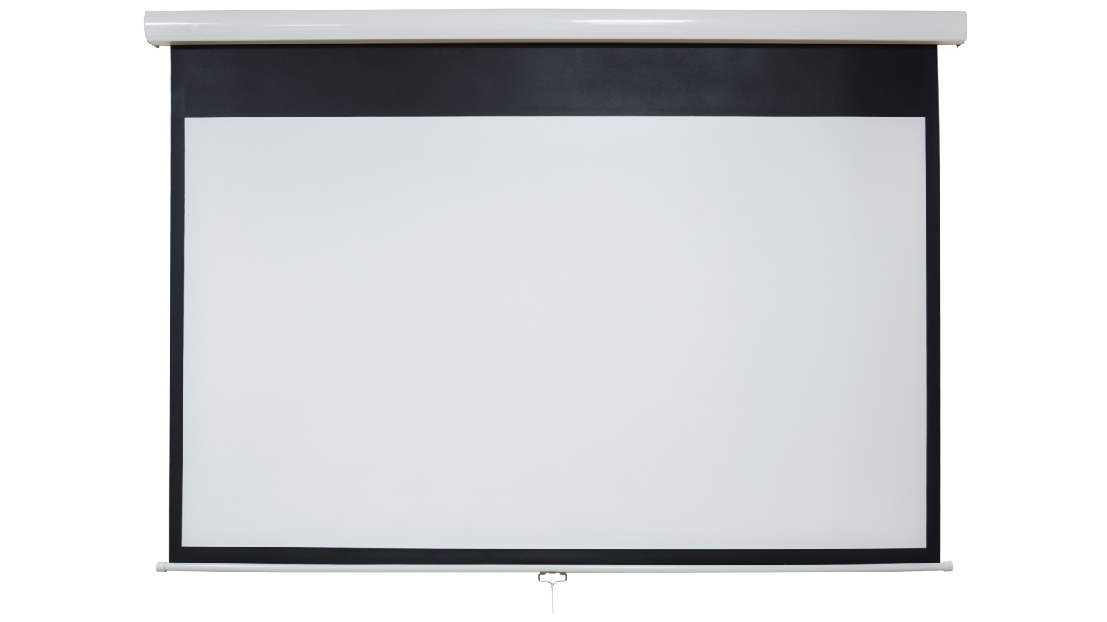 One Product 100-inch Matte White with Black Backing HD Fabric Auto-Lock Manual Projector Screen
