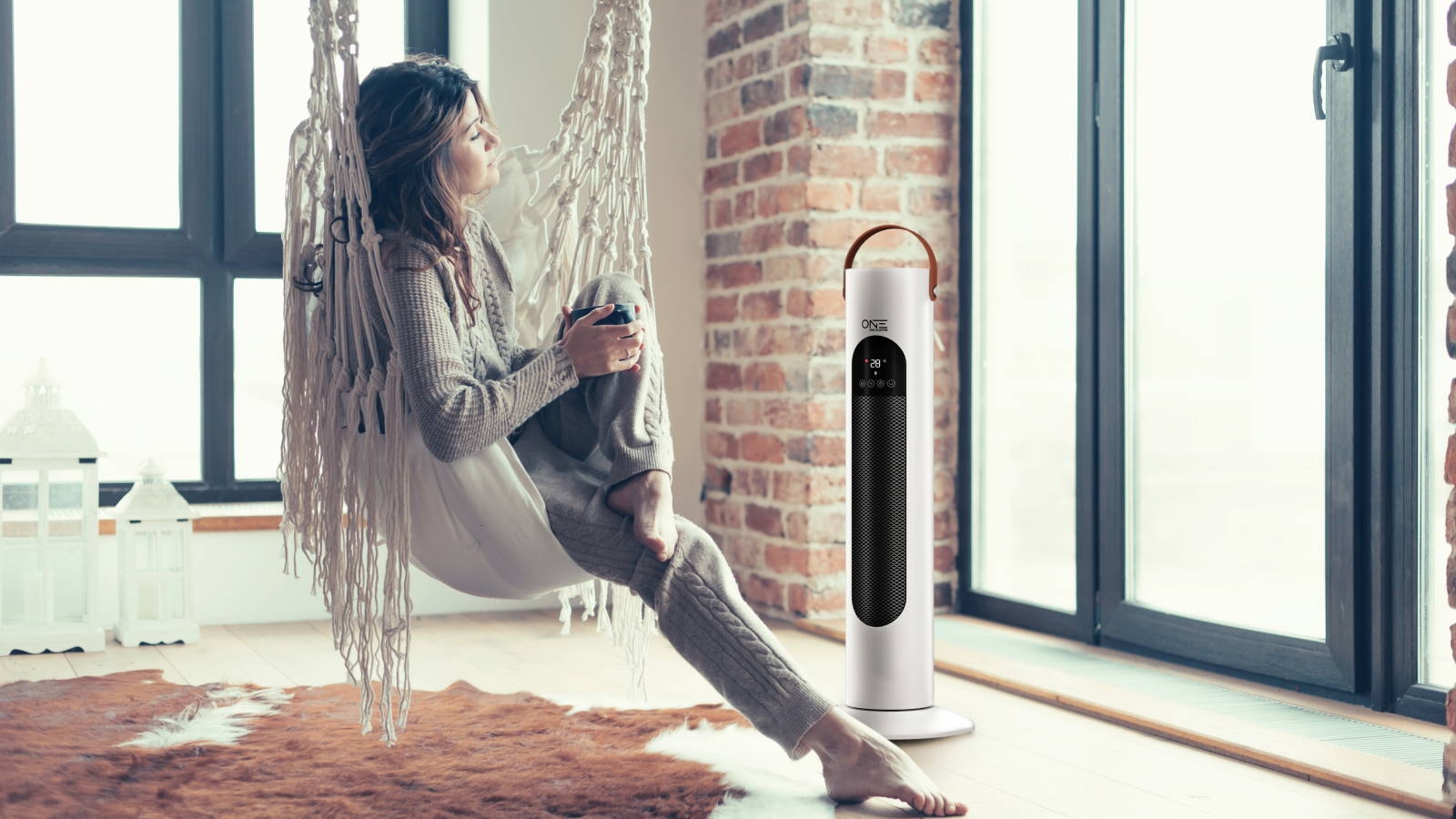 One 2000W Ceramic Fan Heater with Remote | Harvey Norman