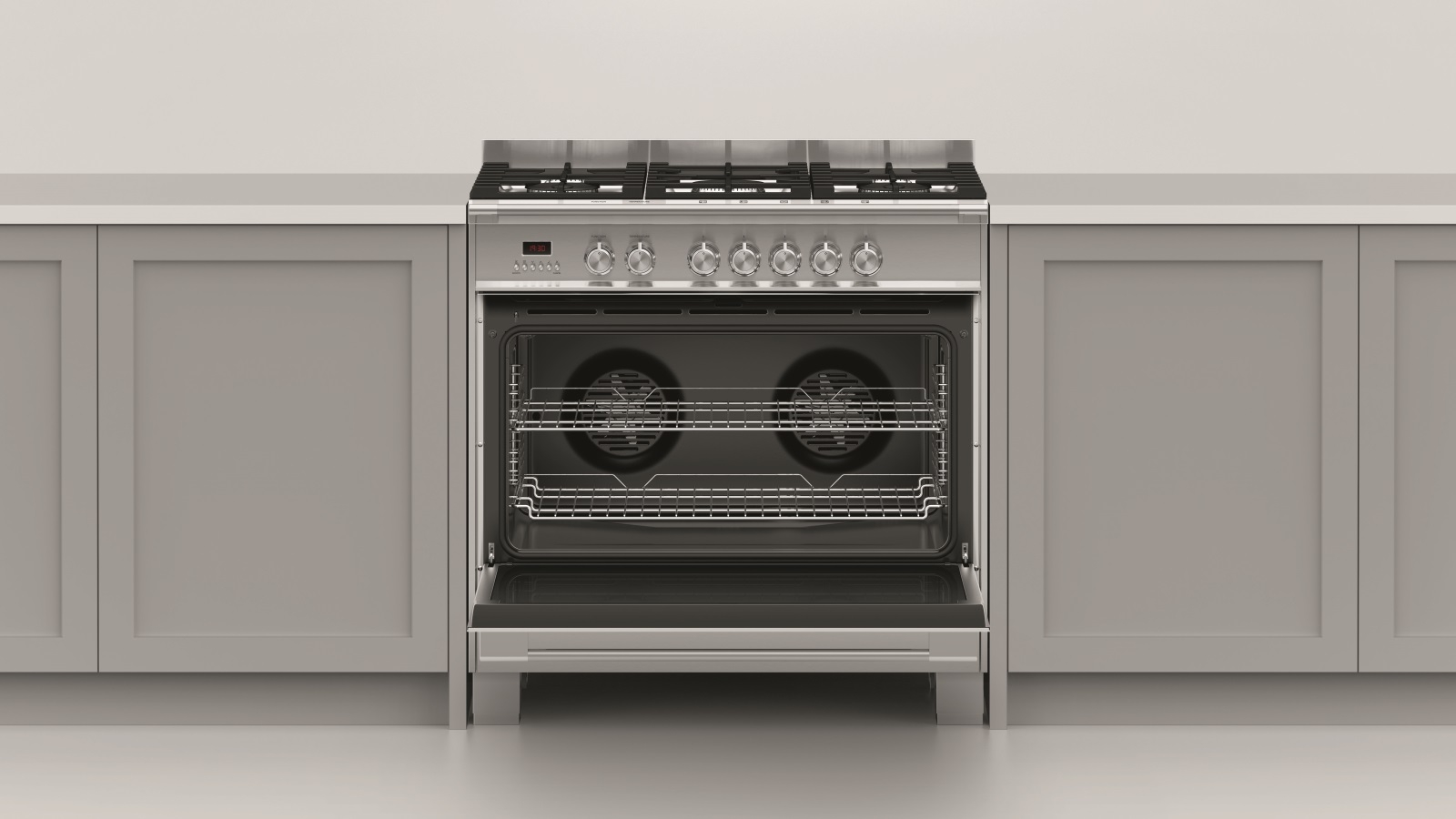 Fisher & Paykel 900mm Freestanding Dual Fuel Cooker Harvey Norman
