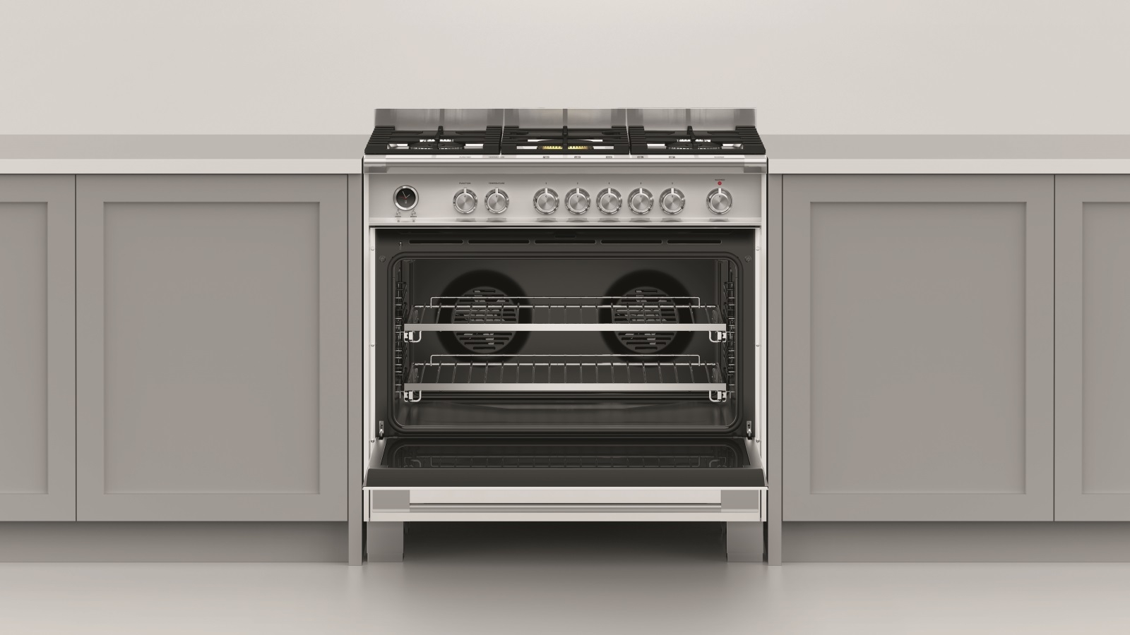 Fisher & Paykel 900mm Pyrolytic Freestanding Dual Fuel Cooker White