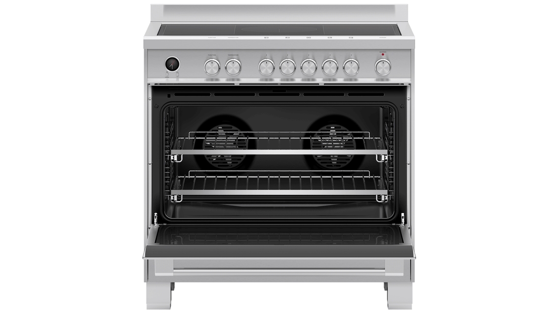 Fisher & Paykel 900mm Pyrolytic Induction Freestanding Cooker with SmartZone Harvey Norman