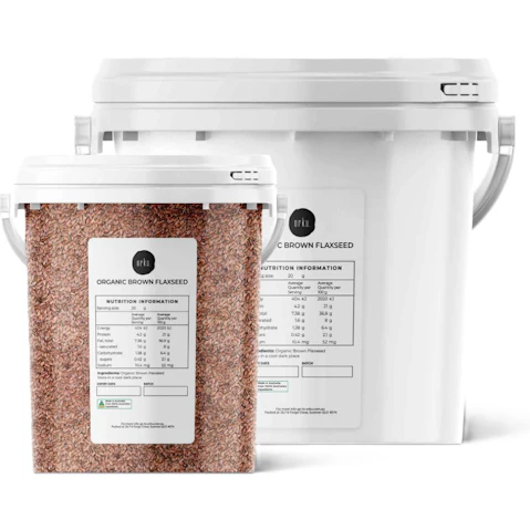 Orku Organic Brown Whole Flax Seed Tub