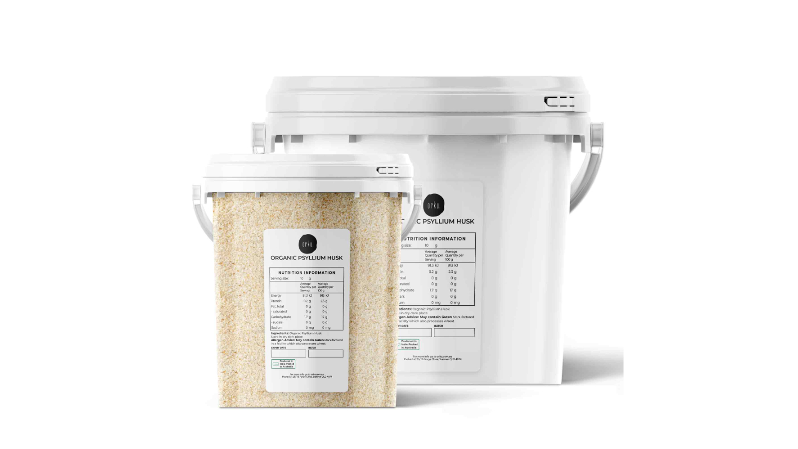 Orku Natural Fibre Source Organic Psyllium Husk Bucket