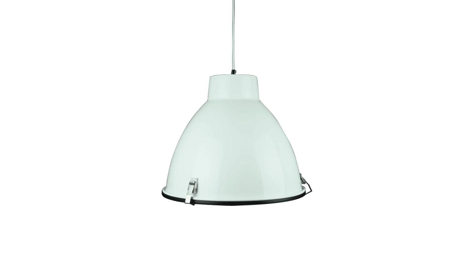Sylvania Lighting Classic Industrial Metal with Acrylic Cover Pendant Light - White