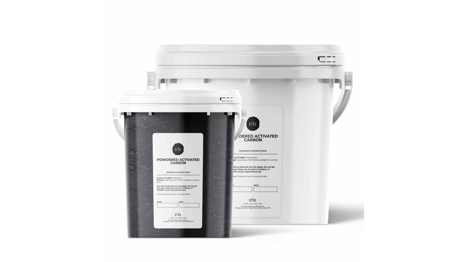 Orku Activated Carbon Charcoal Powder Bucket Water Filtration