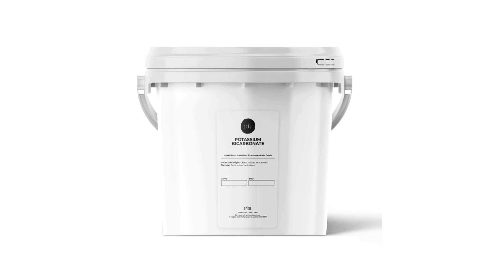 Orku Food Grade Potassium Bicarbonate Powder Tub - 1.3kg 