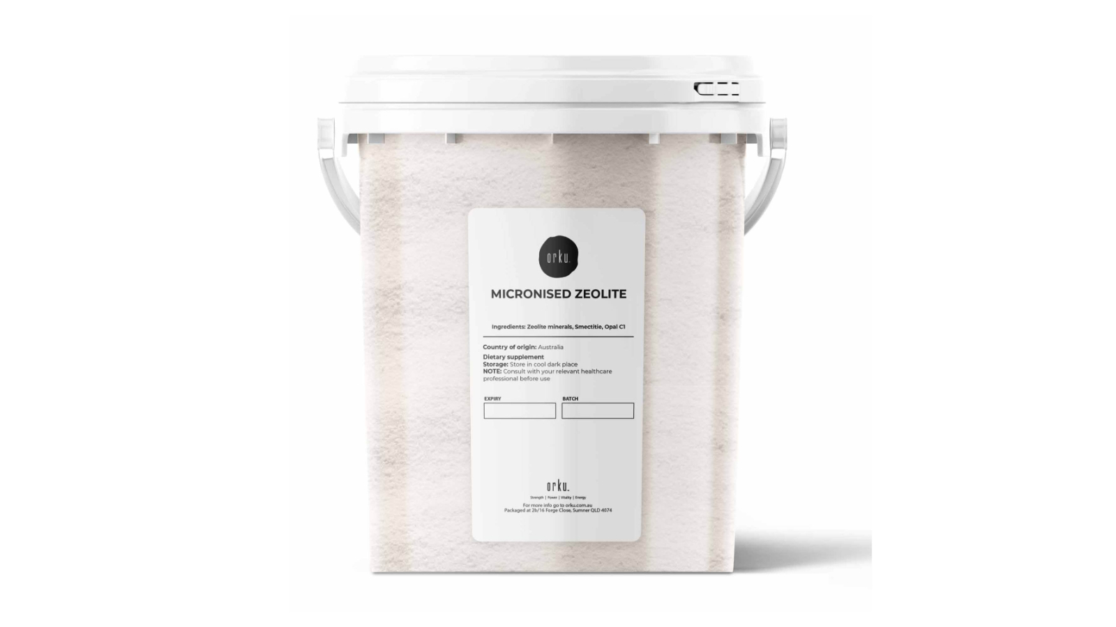 Orku Ultrafine Micronised Zeolite Powder Tub - 1.3kg