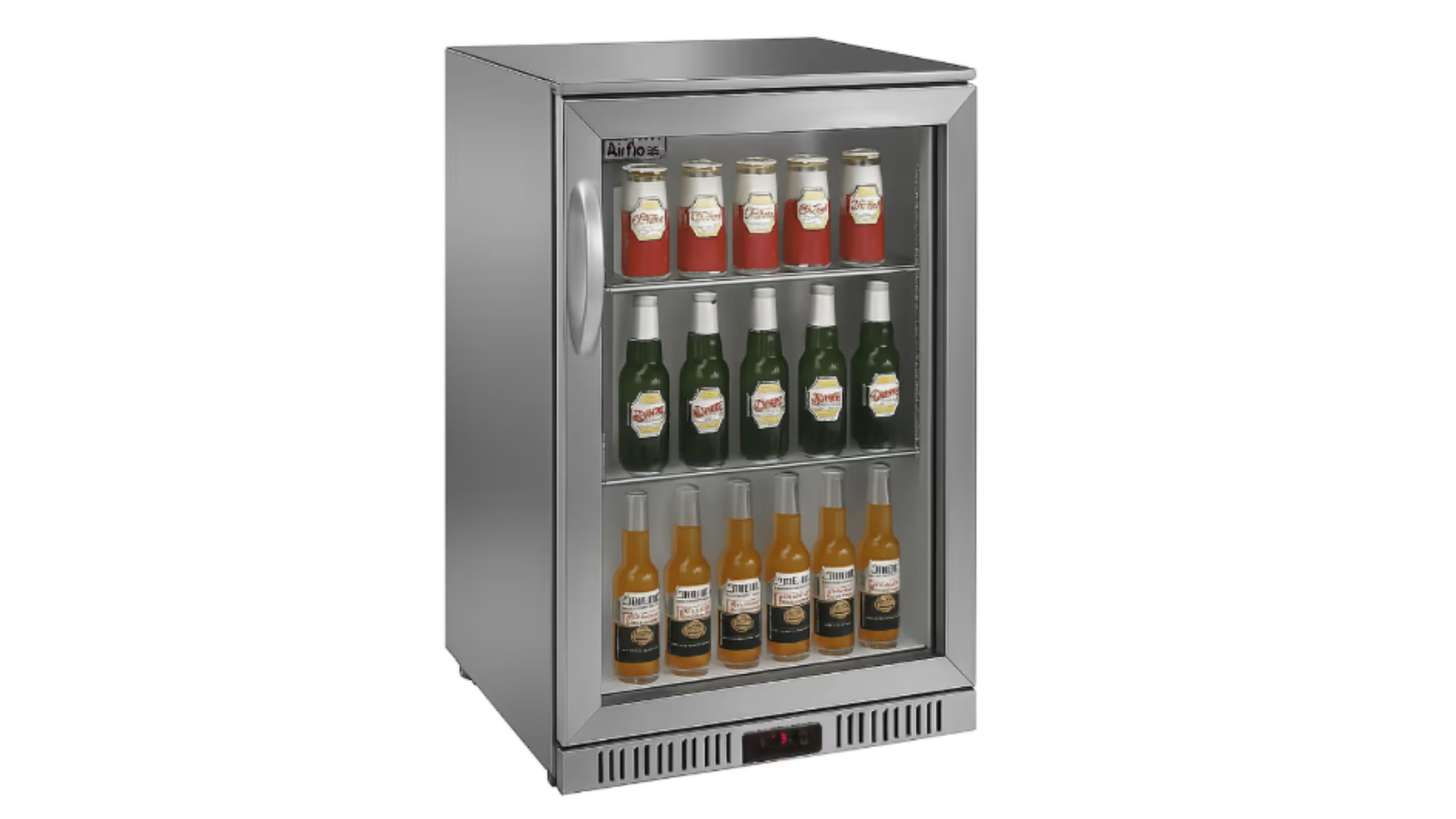 Airflo 133L Single Door Bar Cooler - Stainless Steel