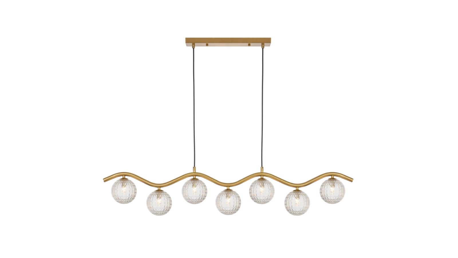 Pretty & Practical Solton Gold Pendant Light with Clear Prism Glass