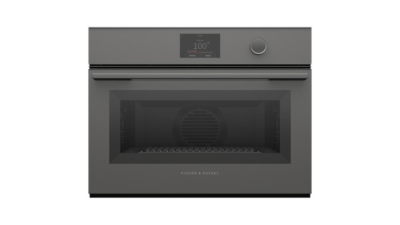 Fisher & Paykel 60cm Series 9 Minimal Compact Combi-Steam Oven - Grey Glass