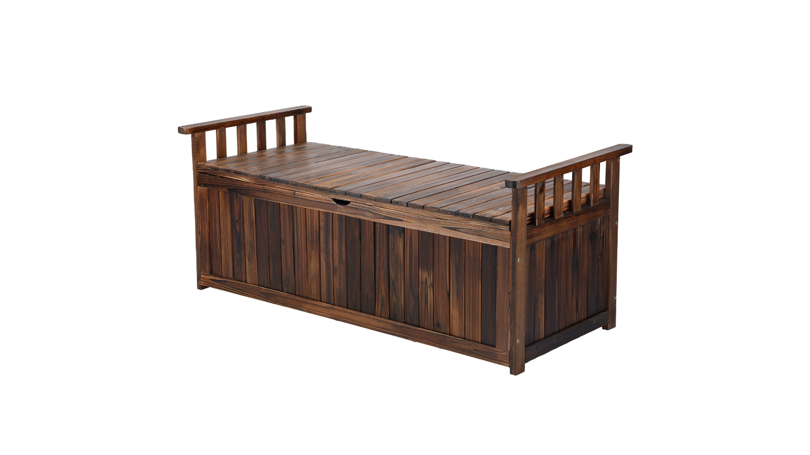Livsip Outdoor Wooden Storage Bench - Charcoal