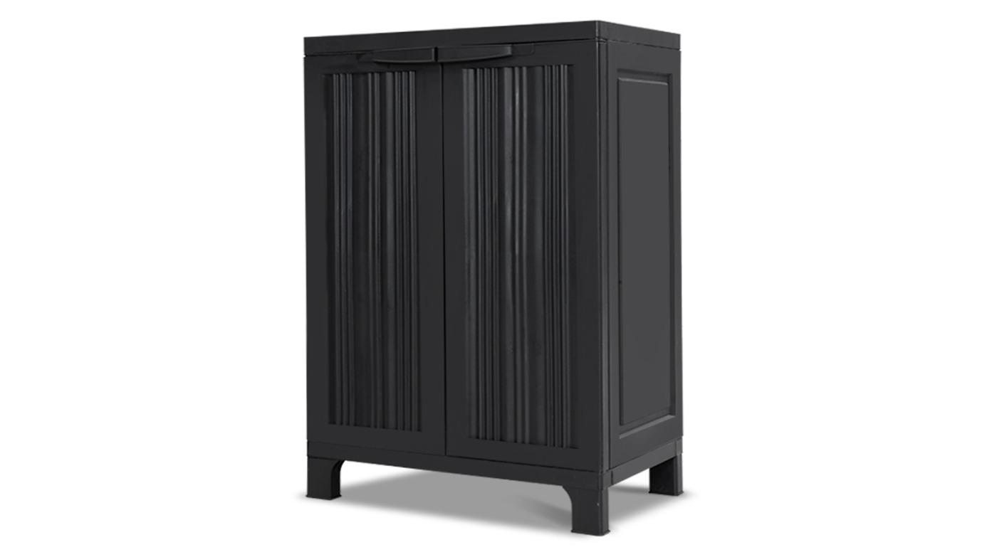 Gardeon Adjustable Cupboard Outdoor Storage Box - Black