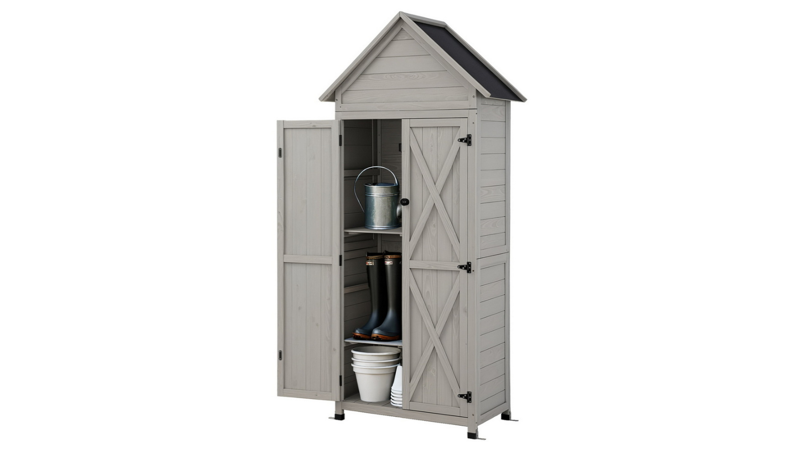 Gardeon Grey Lockable Outdoor Storage Cabinet