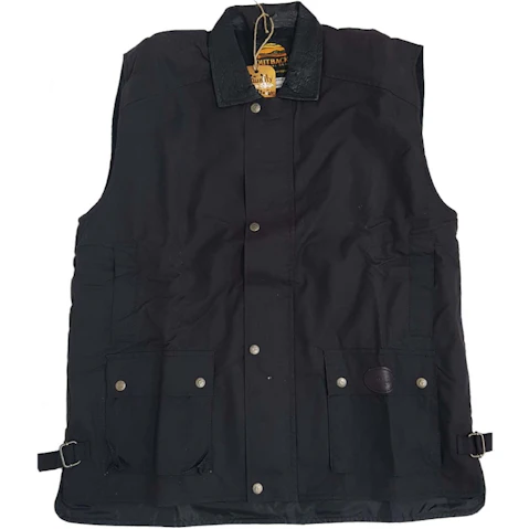 Outback Survival Gear All Weather Snowy River Fleece Lined Oilskin Vest