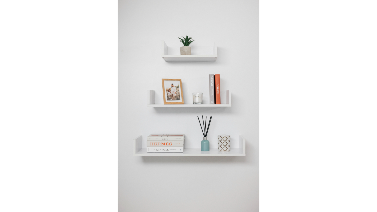 European Cabinetry 3 Piece Oslo Shelf Kit - White