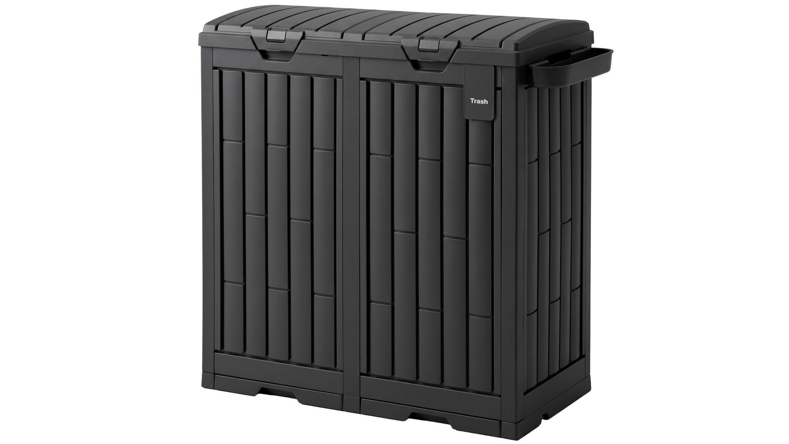 Gardeon 220L Dual Compartment Outdoor Trash Can - Black