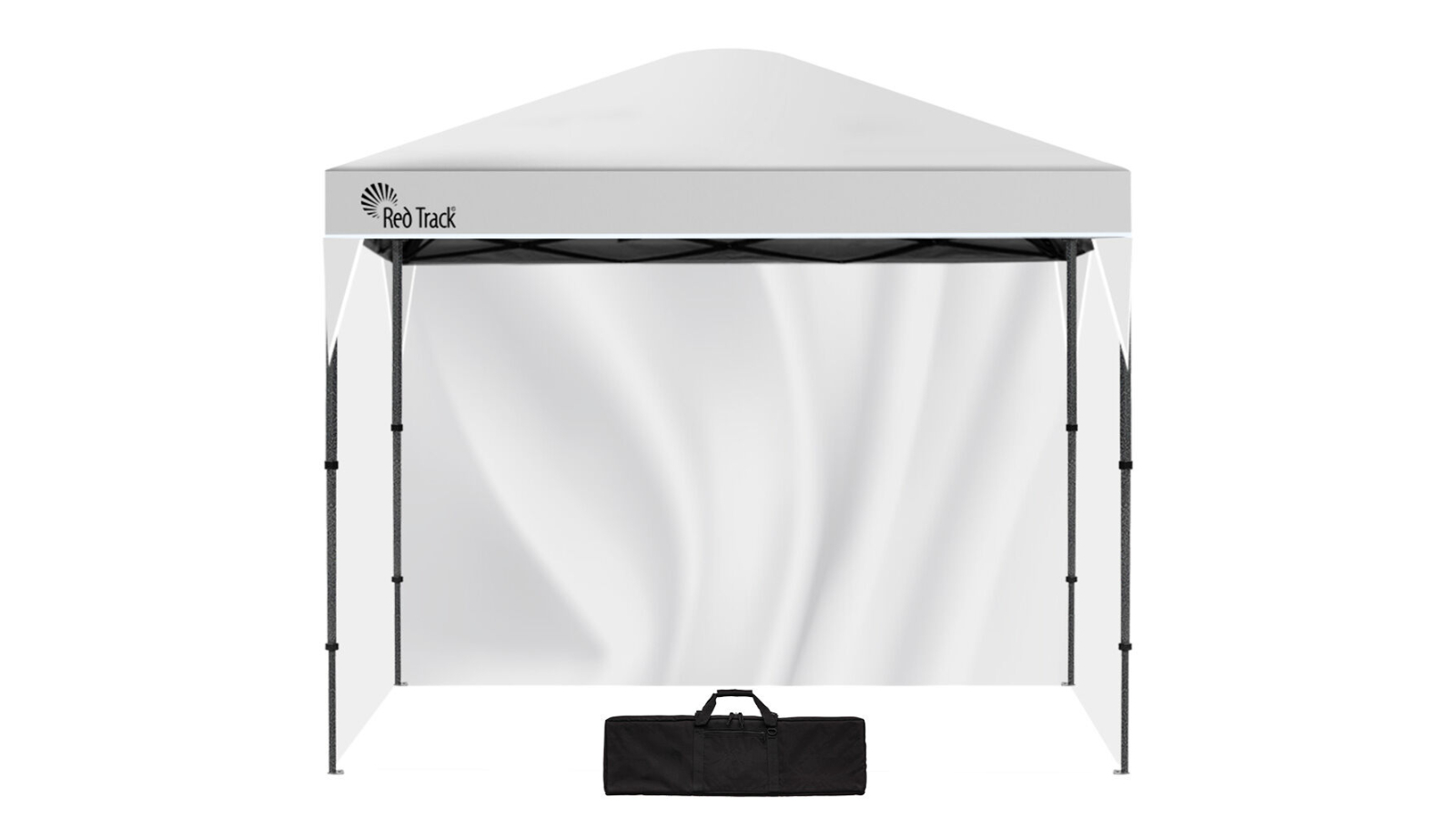 Red Track 3.6 x 2.2metre Folding Gazebo with Wall Bag - White