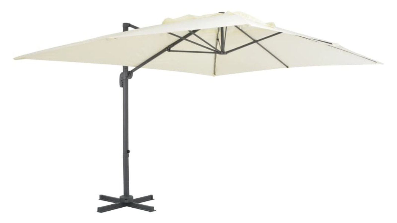 ShadeBloom 4 x 3 x 2.68metre Outdoor Umbrella with Base Stand 4 Piece Weight Set