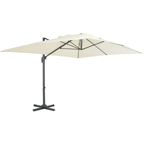 ShadeBloom 4 x 3 x 2.68metre Outdoor Umbrella with Base Stand 4 Piece Weight Set